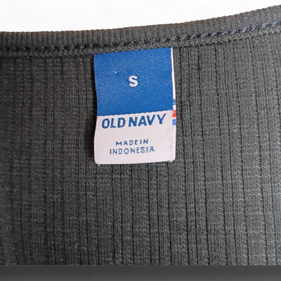 Old Navy Top Womens S Forest Green Sweetheart Neck Stretch Cotton Chic Y2K Vibe - Picture 4 of 5